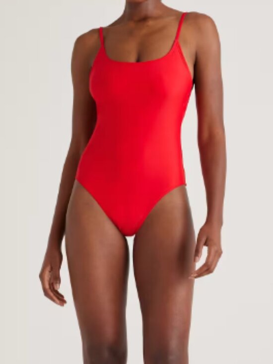 Quince Other - Quince Italian Cami One-Piece Swimsuit Cherry S NWT